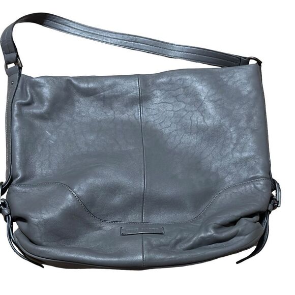 Vince Camuto Genuine Leather Grey Hobo Bag - Picture 3 of 14